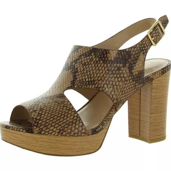 NIB Lauren Ralph Lauren Feona Leather Platform Sandals Shoes - Picture 2 of 8